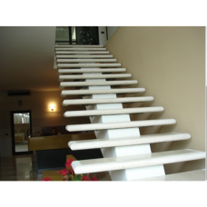 Мраморная лестница из материала Агора беж 