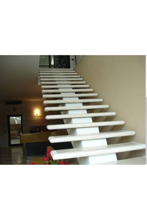 Мраморная лестница из материала Агора беж 