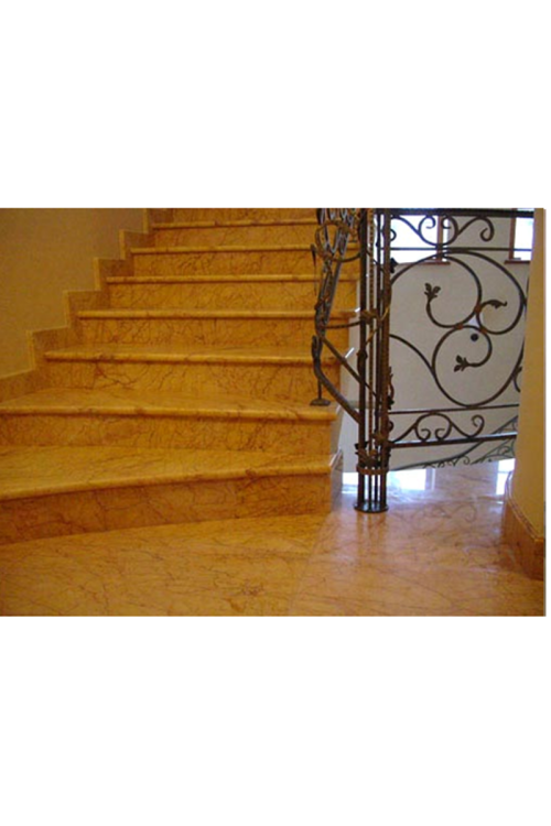 Лестница-60 Мраморная лестница из мрамора «Крема валенсия»