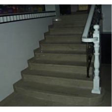 Лестница-95 Мраморная лестница из мрамора « Грей хурикане»